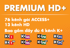 Danh sách gói kênh Premium HD+